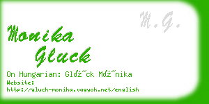 monika gluck business card